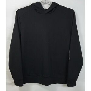 NWT Men's J.‎ Ferrar Long Sleeve Solid Black Hoodie Sweatshirt Side Zip - Large